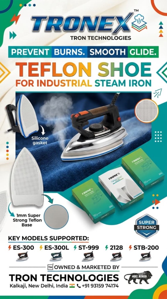 TRONEX Teflon Shoe for Industrial Steam Iron